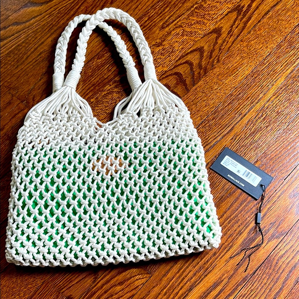 MZ Wallace Reef Knot Tote. Off white/Grass. Never used